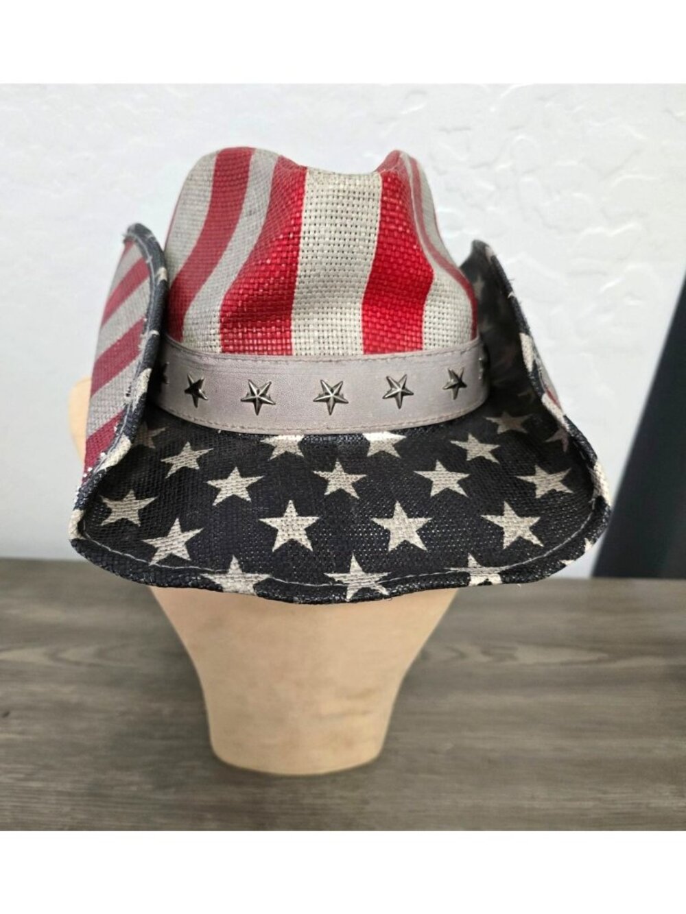 Peter Grimm Americana Straw Cowboy Hat With Star Studded Band